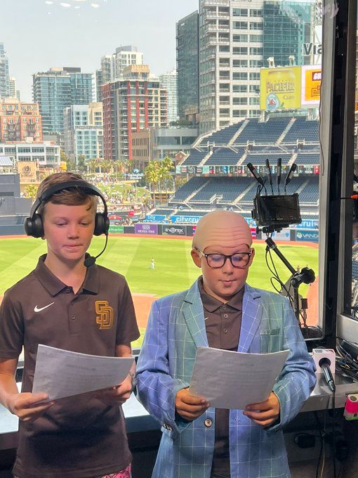 Kids Day in San Diego and they have taken over the broadcast booth