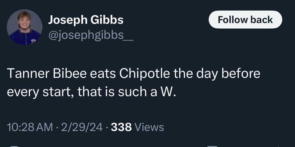 Tanner Bibee eats chipotle 