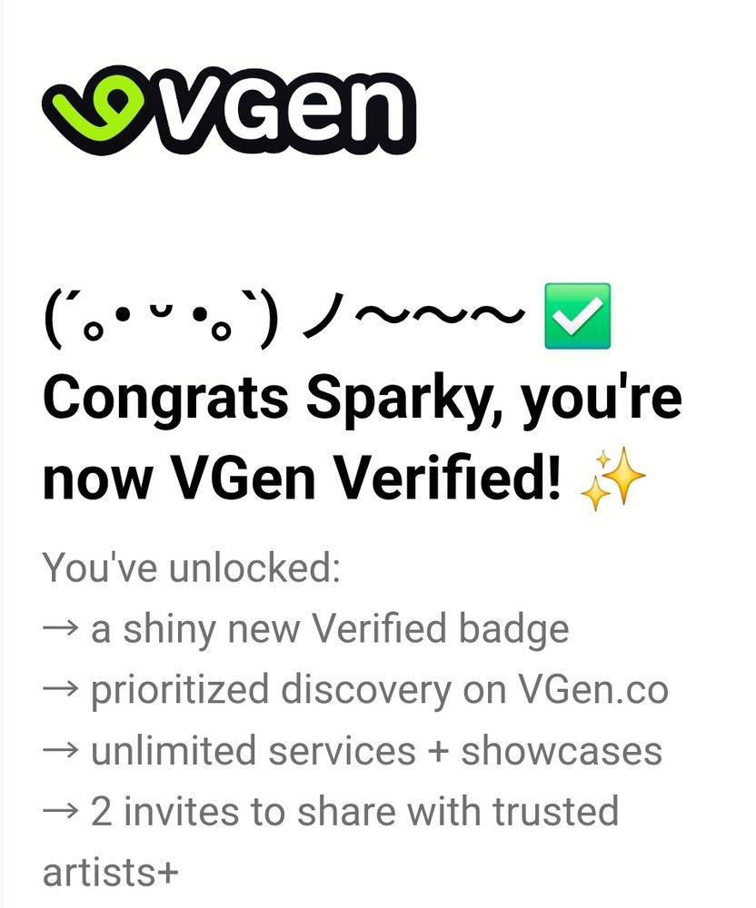 Email of my VGen Verification approval 