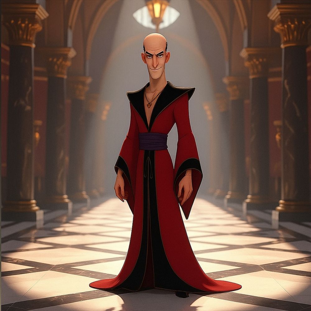 Miller as Jafar from Aladdin