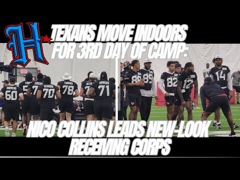 Texans move indoors for third day of camp: Nico Collins leads new-look receiving corps