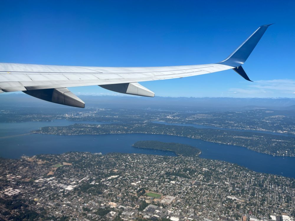 Seward Park and nearby from an airplane