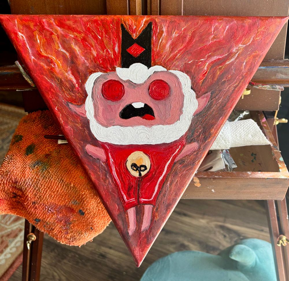 Cult of the lamb video game painting. 