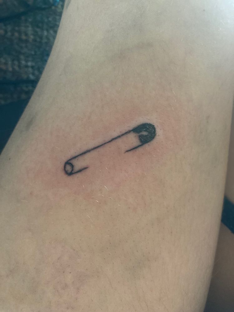safety pin tattoo