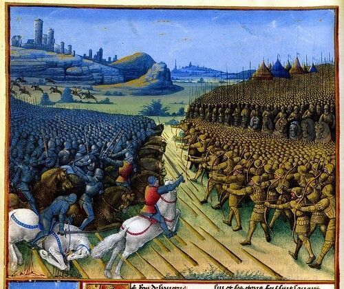 Bataille de Nicopolis en 1396 entre Francs et Ottomans