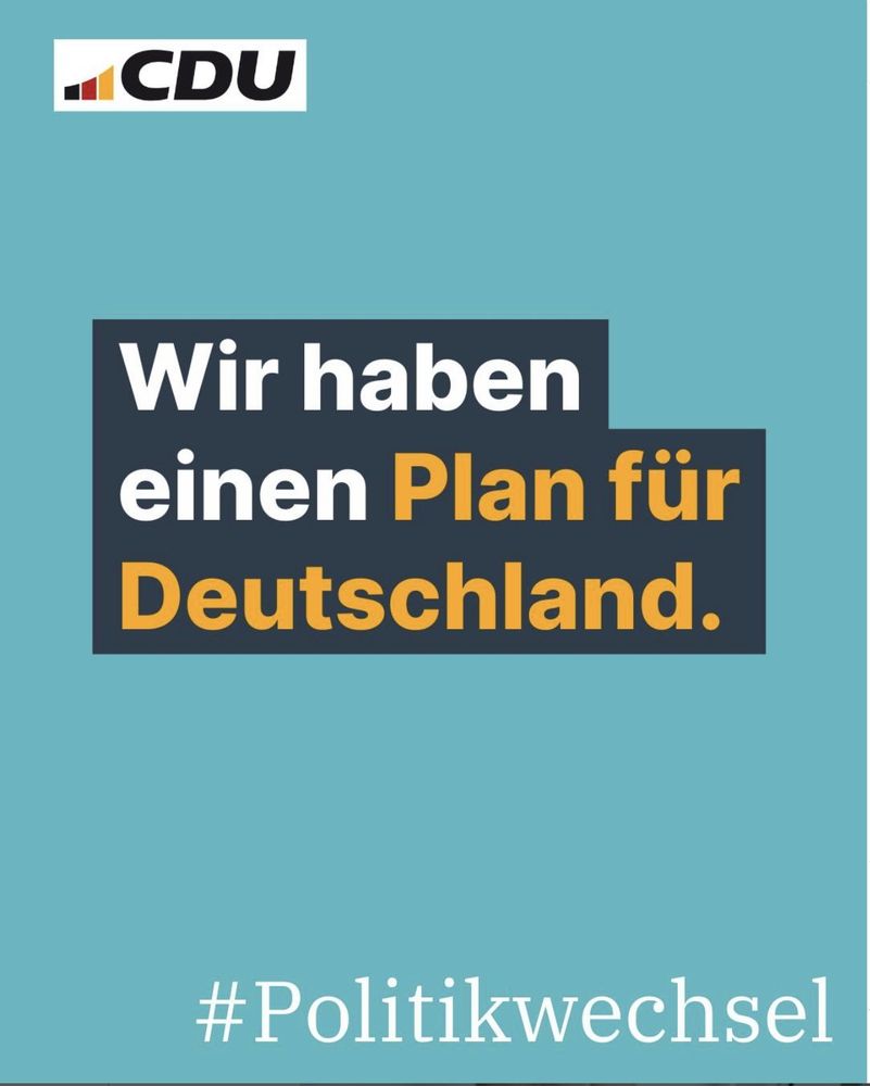 Schaubild CDU wir haben einen Plan für Deutschland...