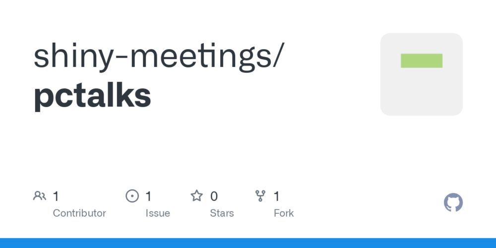 GitHub - shiny-meetings/pctalks