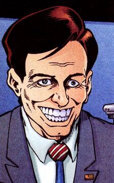 Gary Callahan aka The Smiler from Transmetropolitan, also smiling in a way eerily similar to Newsom