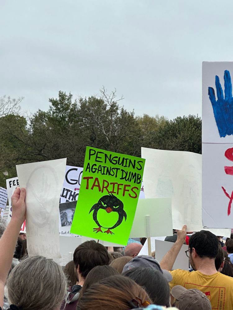 Penguins against dumb tariffs