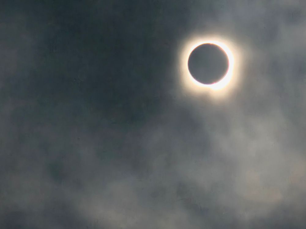 Solar eclipse over Dallas 
