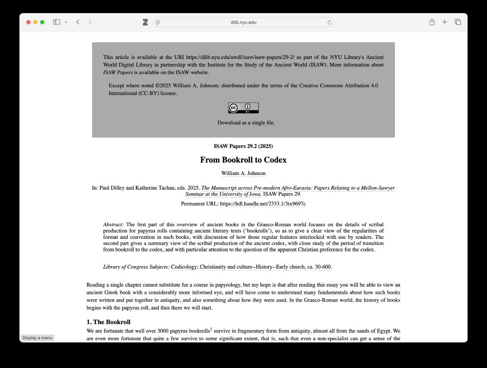 Screenshot of ISAW Paper 29.2