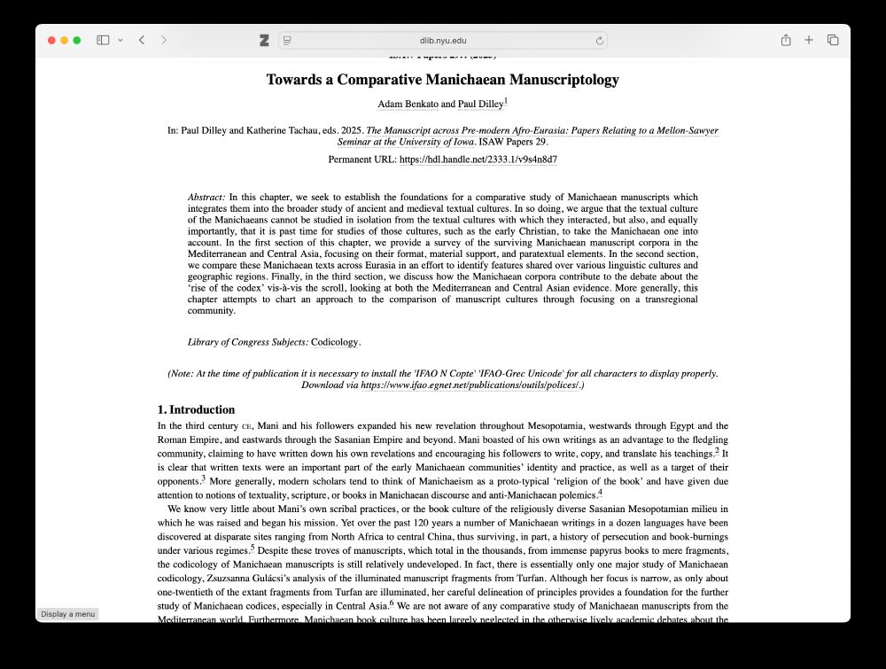 Screenshot of ISAW Papers 29.4
