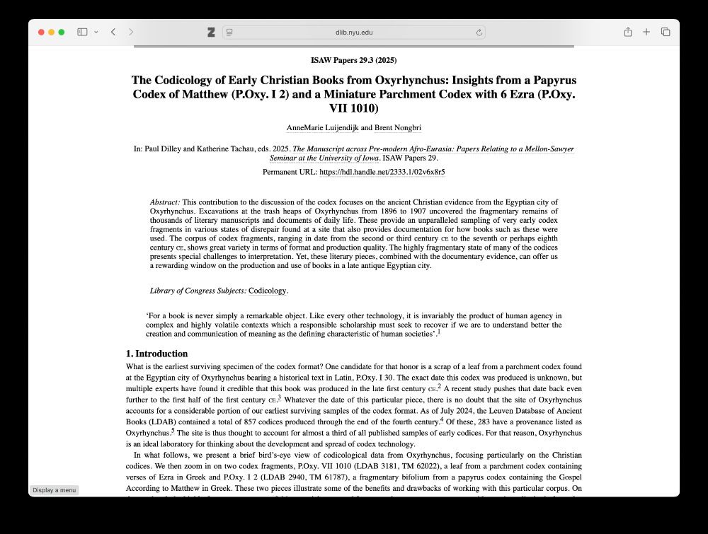 Screenshot of ISAW Papers 29.3