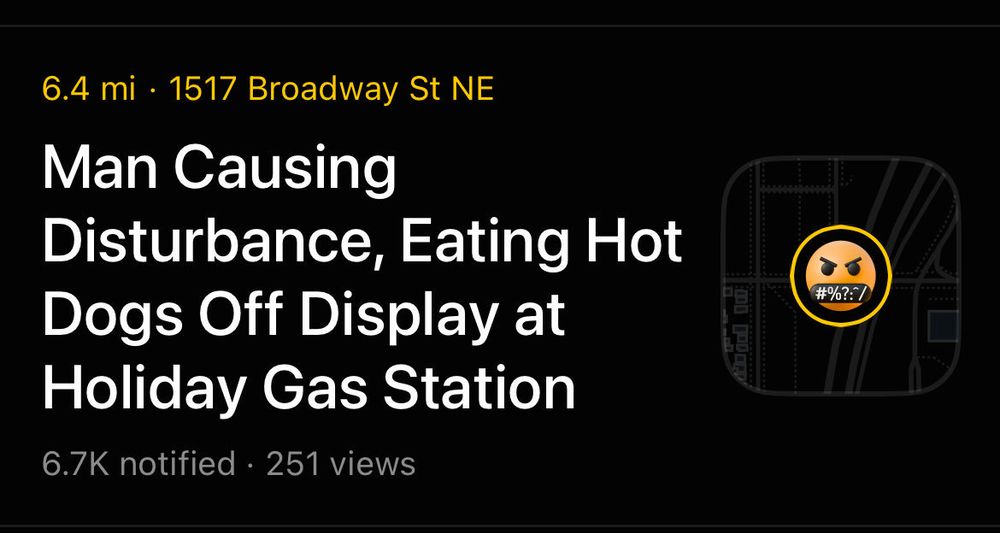 Man causing disturbance, eating hot dogs off display at Holiday Gas Station 