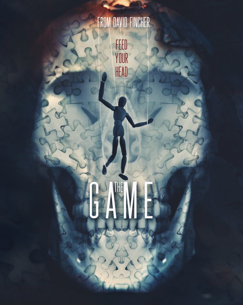 The game poster of a skull made of puzzle pieces