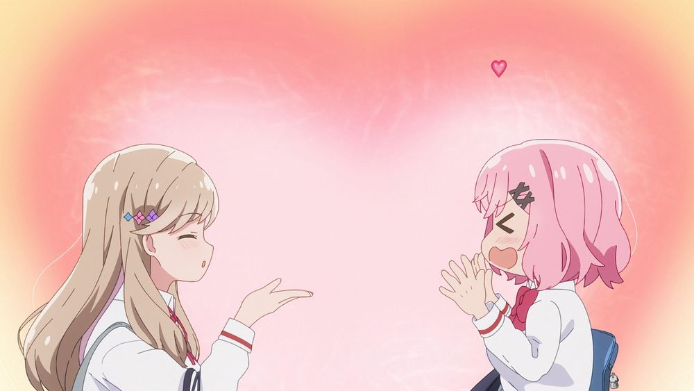 Ajisai blowing Renako a kiss