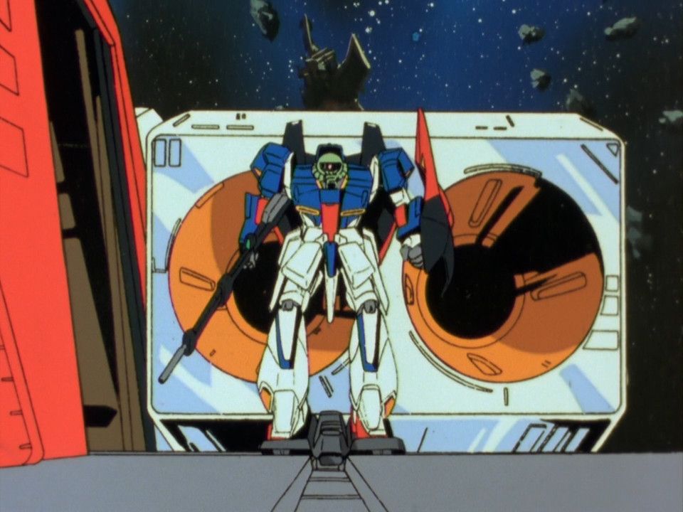 the Zeta Gundam with its head replaced with that of a Zaku