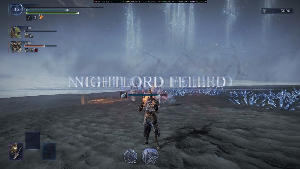 three players triumphing over Enhanced Caligo