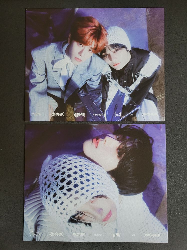 rock-star unit postcards of seungmin/in and hyunjin/han