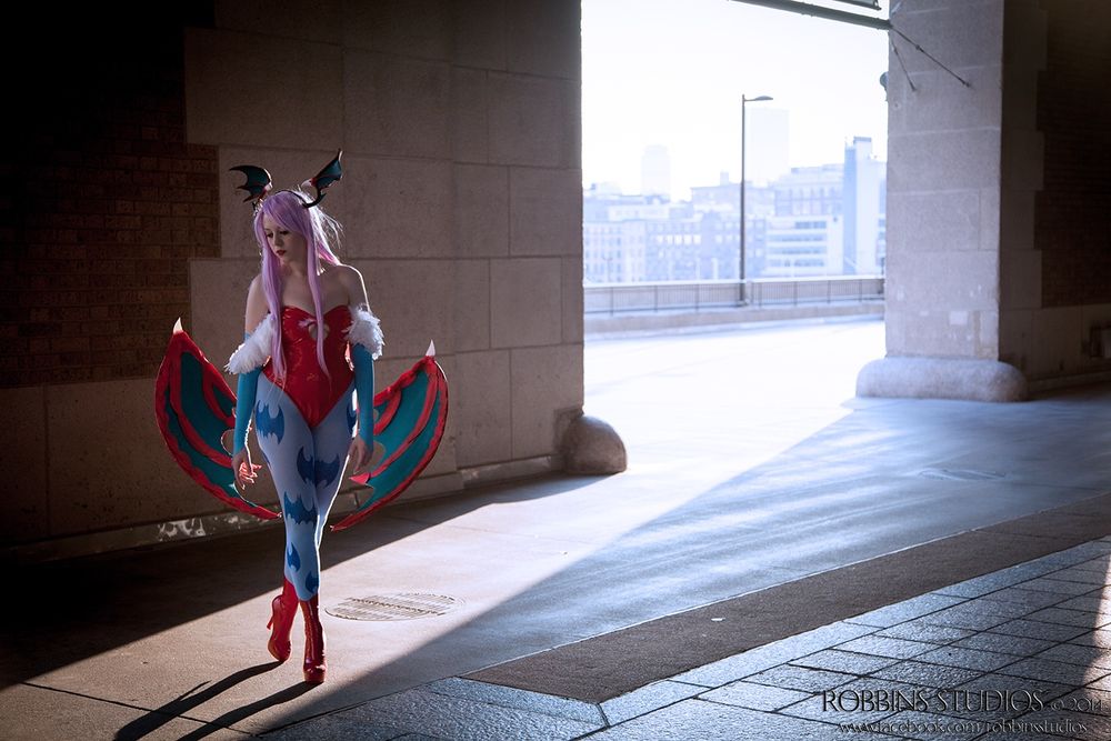 Leeleethebunny as Morrigan from Darkstalkers in Lilith's costume. It was a DLC variant costume choice in Ultimate Marvel vs Capcom 3