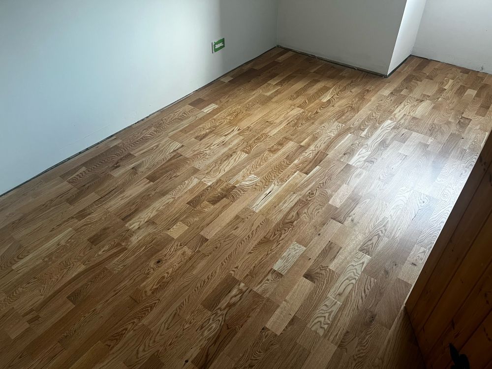 a finished wooden floor