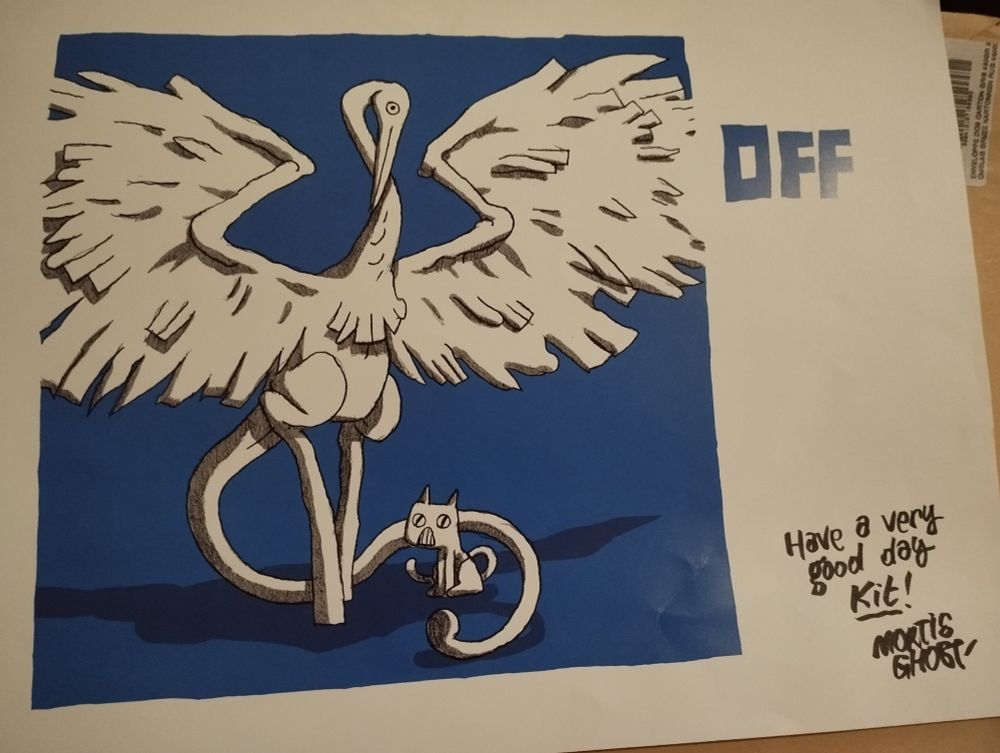Photo of a print of Japhet and Valerie from OFF the RPG