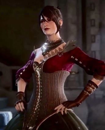 I remember pleading with the artists: "If we put her in the Orlais plot, can we give her a dress?! PLEASE PLEASE" It almost didn't happen.