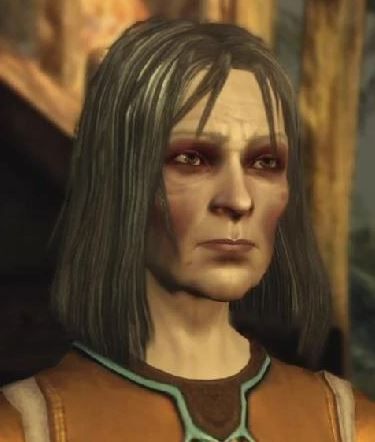 Ahhh the original version of Flemeth's appearance, after we'd cut her unique model. I almost forgot that this is what it looked like. Bah, it's fine. Shapeshifter, right? We'll ignore that shapeshifters don't change into other human appearances - Flemeth is special.