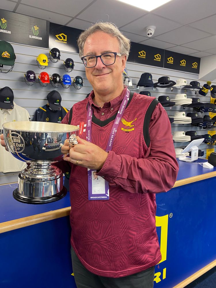 Nick Webb holding One Day Cup