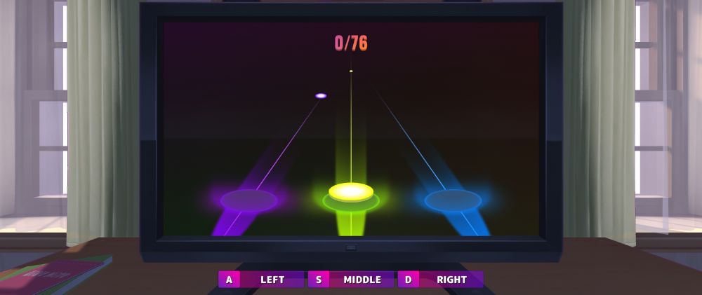 Guitar Hero-esque mini game in MiSide