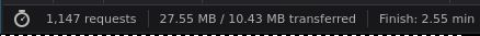 1,147 requests | 25.55 MB / 10.43 MB transferred | Finish 2.55 min