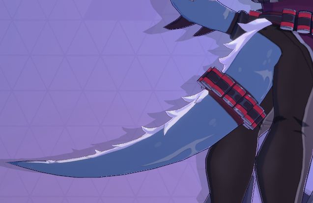 A close-up of Dre'Kar Omega Strikers' tail.