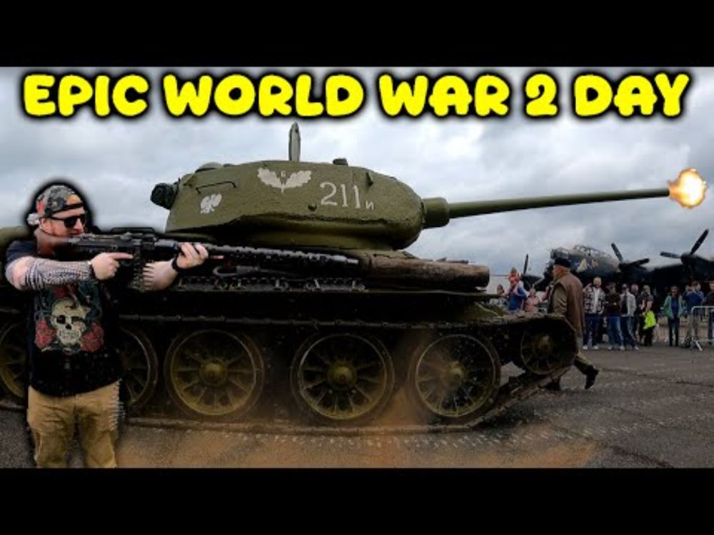 WW2 Battle Day! Tanks Firing, Lancaster Taxi Run & Live Weapons in Action!