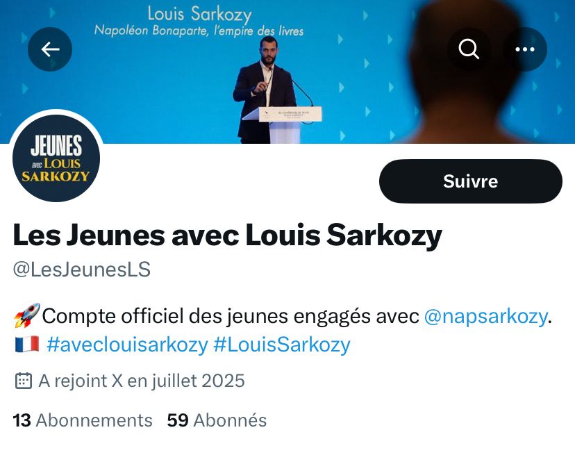 Compte Twitter des Jeunes avec Louis Sarkozy.