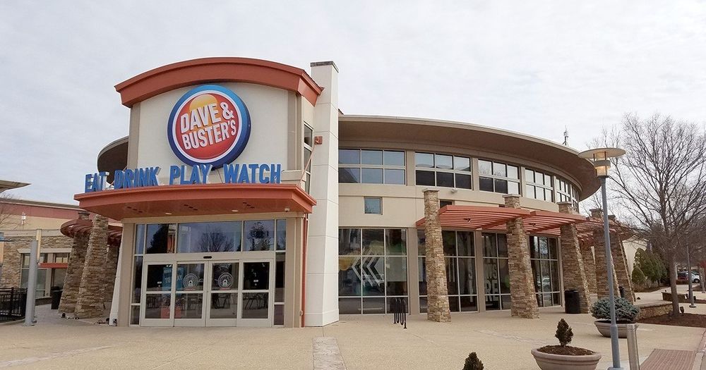 Dave and busters seen from the parking lot 