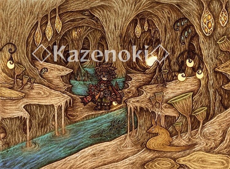大陸中央に広がる、白く輝く広大な砂漠。
その地下は空洞で、巨大な地下洞窟が広がっているという噂も流れている
#オリジナル