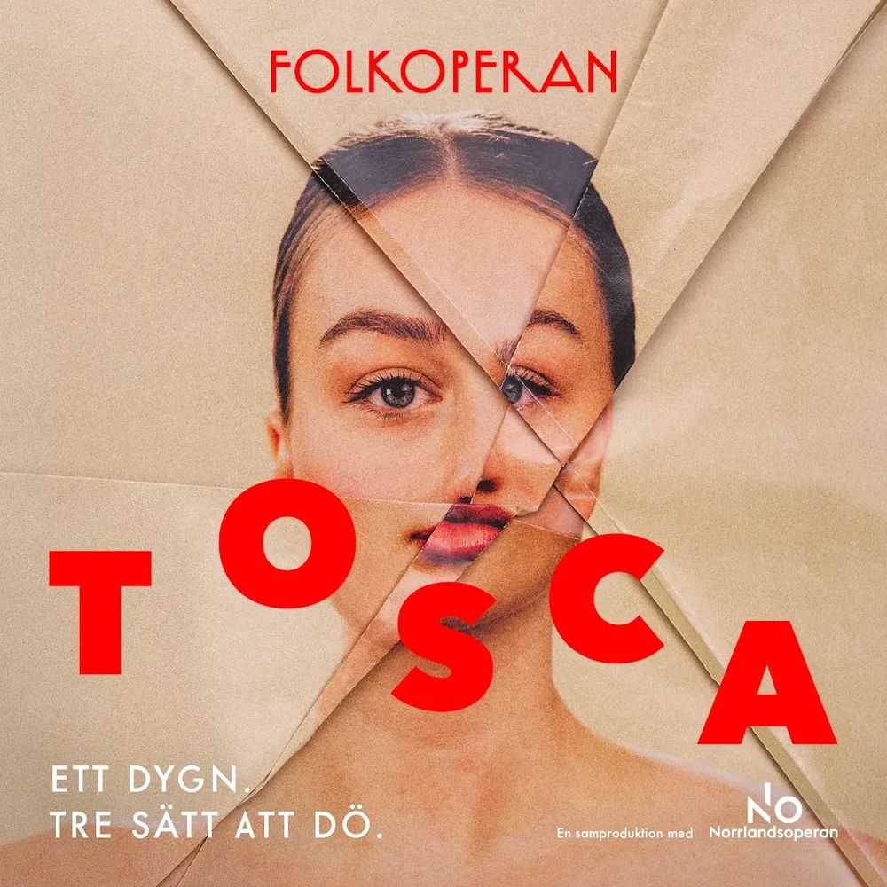 Affisch för Tosca på Folkoperan 