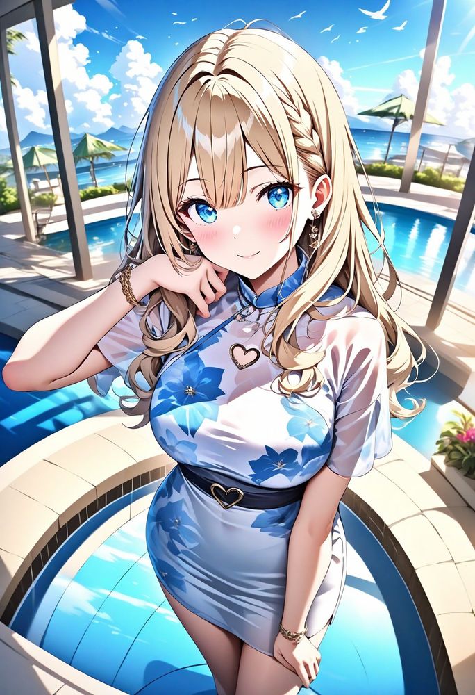 スーパーモデルその2
プールサイドで撮影