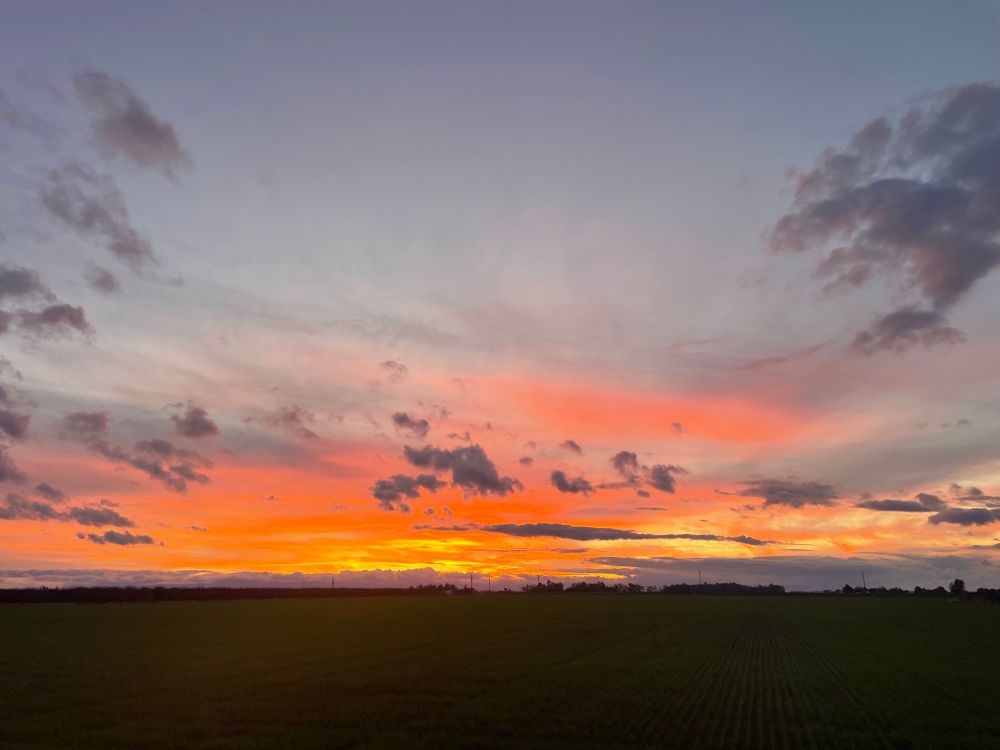 The more gorgeous sunset you can imagine. 