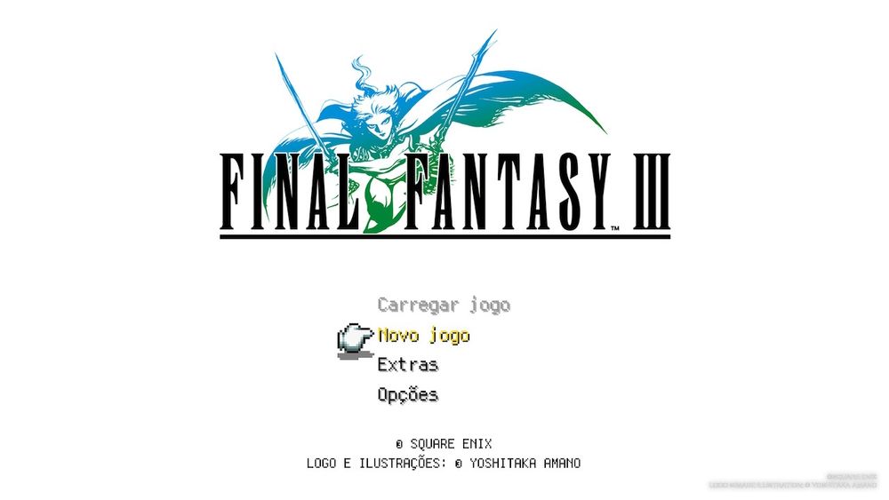 Tela de título de Final Fantasy III