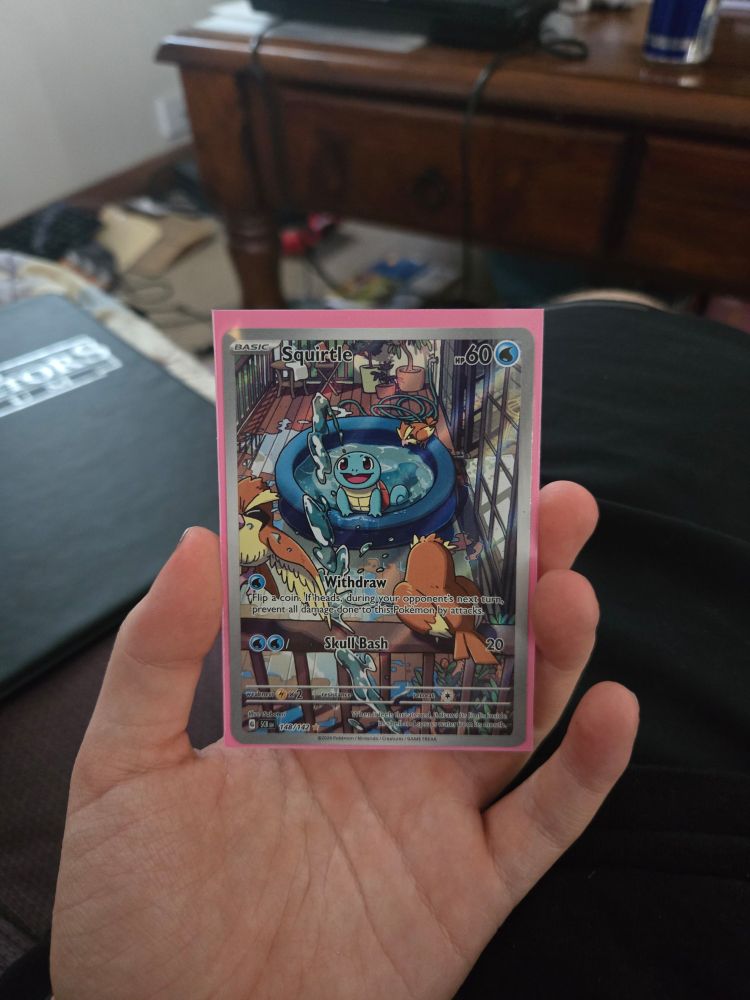 Squirtle full art Pokemon card 