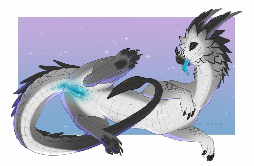 this is an old design of Iris back when she had horns! she is very eagerly presenting herself for some "appreciation" 😏