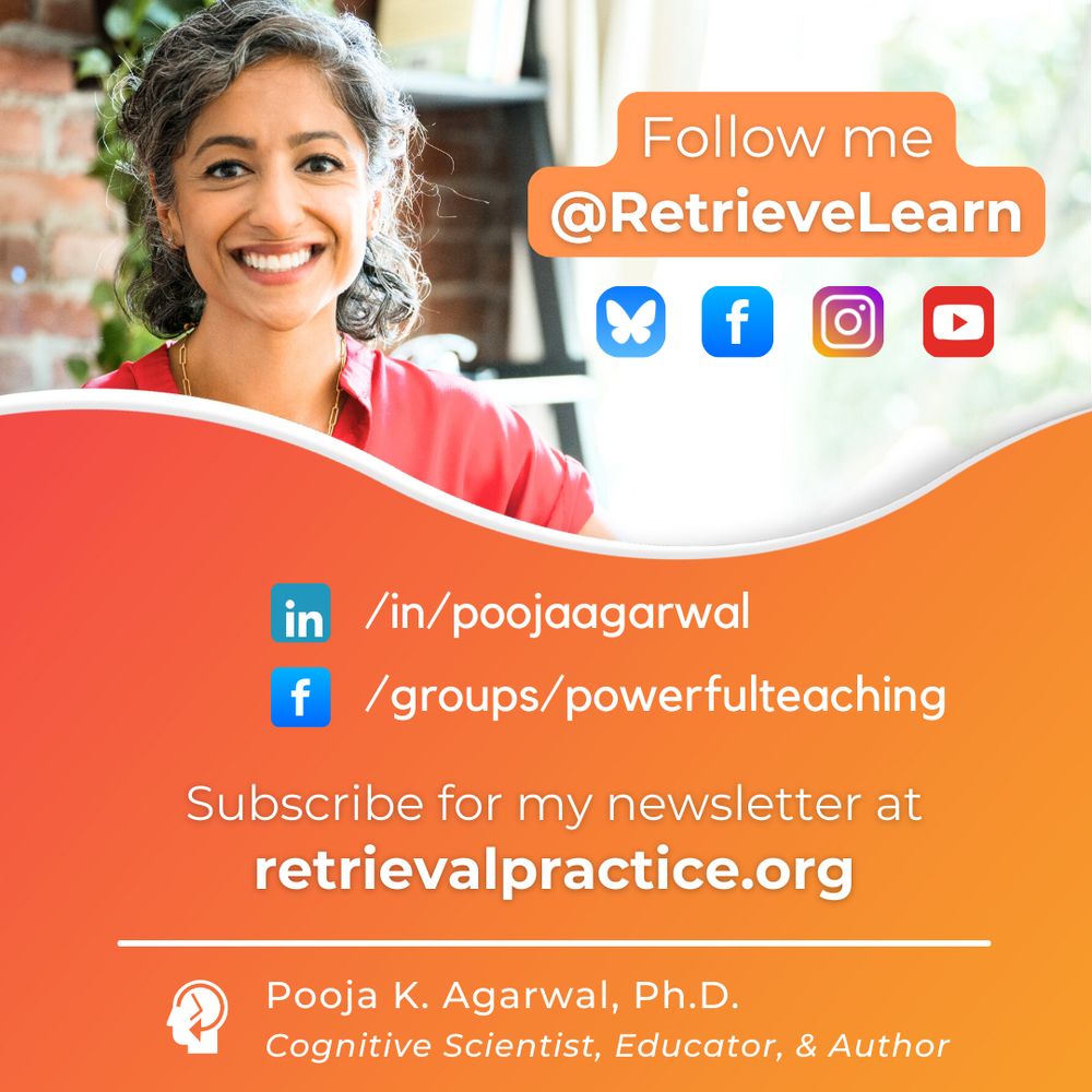 List of social media handles (@RetrieveLearn) for Dr. Pooja K. Agarwal