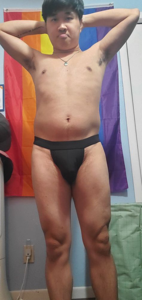 Front View + Pits view of Brandon in a Jockstrap