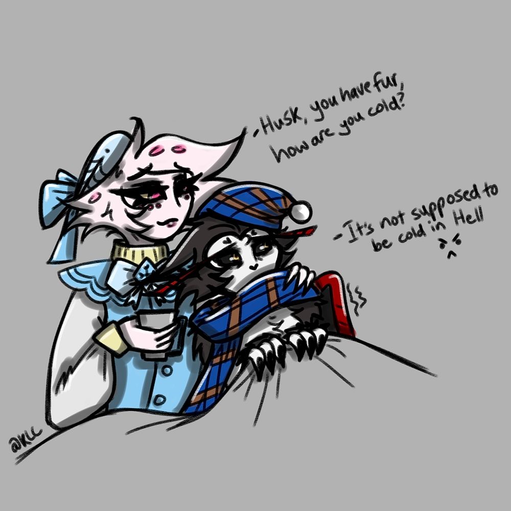 Sketch of Husk and Angel Dust from Hazbin Hotel