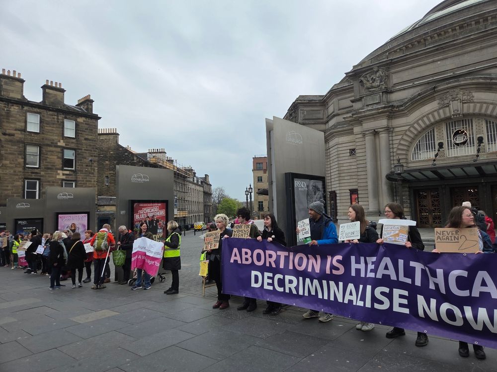 Big crowd of prochoice outside Usher Hall
