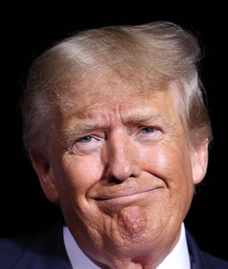 Headshot of Donald Trump 'The Mango Mussolini"