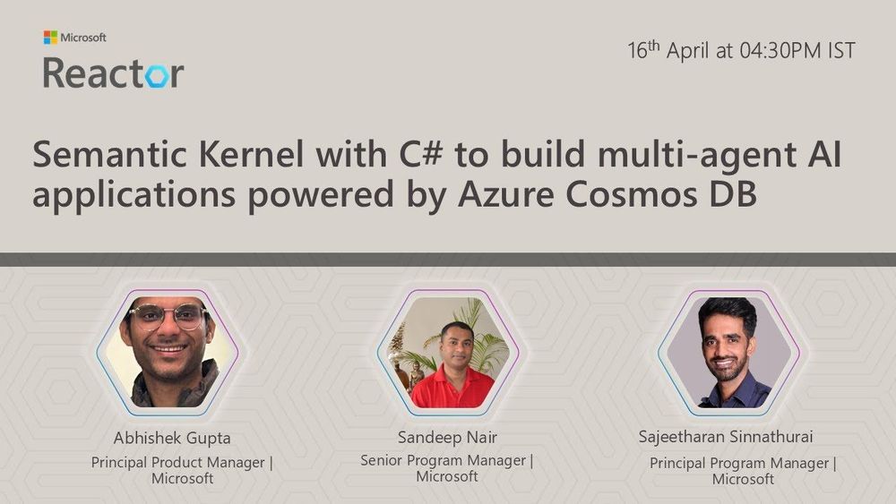 Semantic Kernel with C# to build multi-agent AI applications powered by Azure Cosmos DB