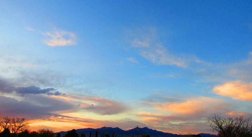 ...and once the pinks faded this was my blue hour sky over the mountains so I went to landscape...
