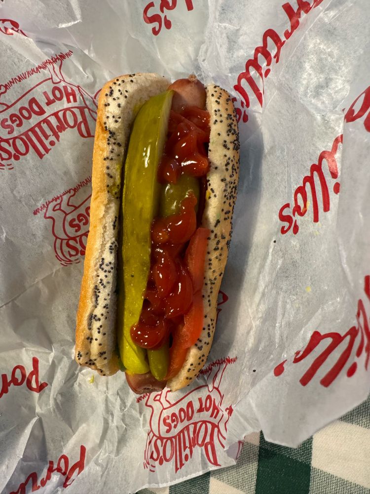 Chicago dog from Portillo’s 